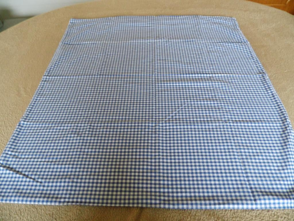 Overtrek voor park blauw/wit geruit (zelfgemaakt) 80x75 cm, Kinderen en Baby's, Babyparken, Ophalen of Verzenden, Zo goed als nieuw