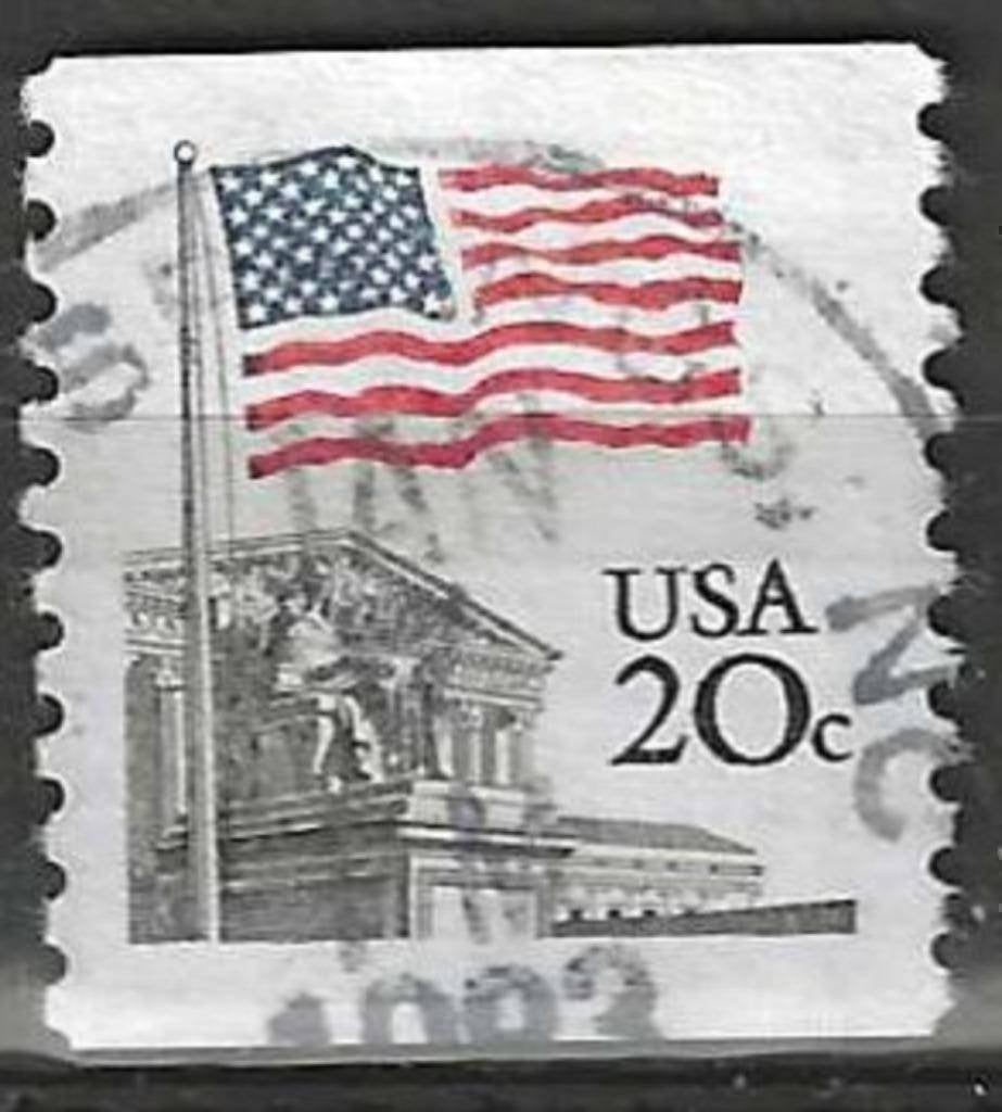 États-Unis 1981 - Yvert 1372a - Drapeau et Cour suprême (ST), Timbres & Monnaies, Timbres | Amérique, Affranchi, Envoi