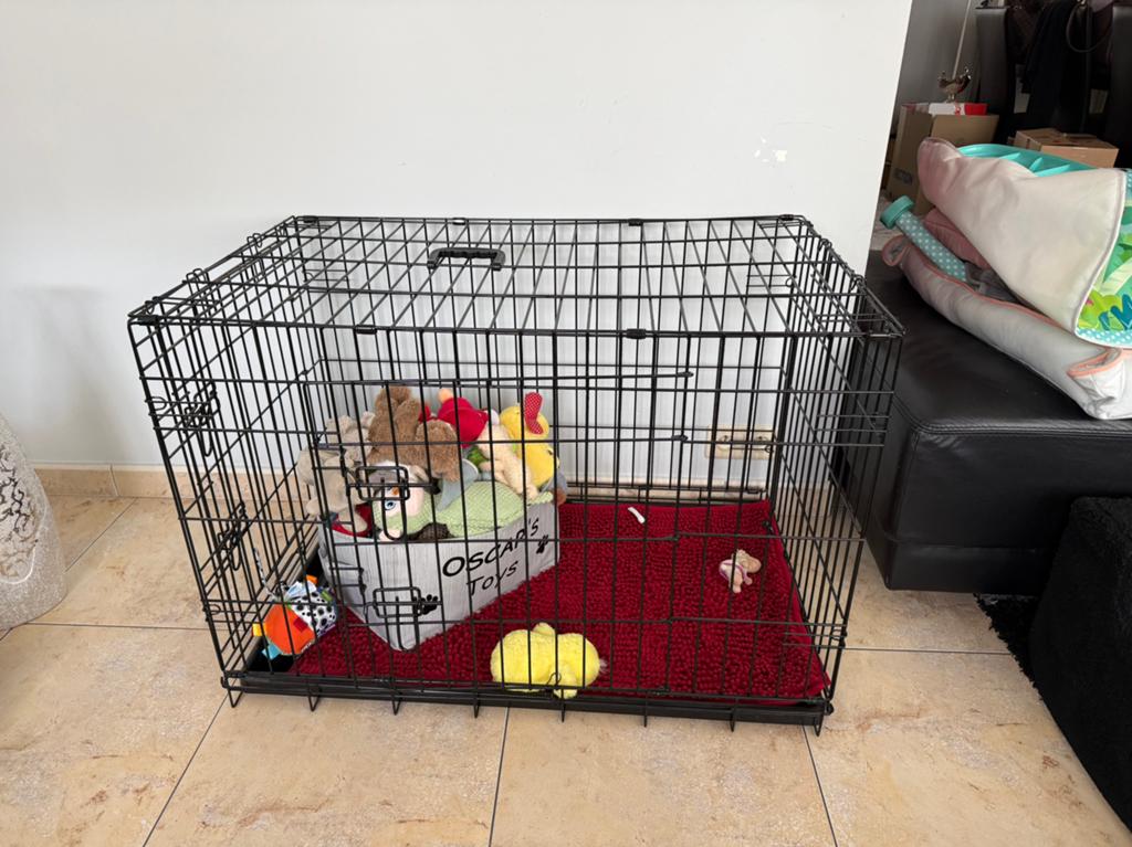 Honden bench zo goed als nieuw, Animaux & Accessoires, Caisses pour chiens, Comme neuf, Enlèvement