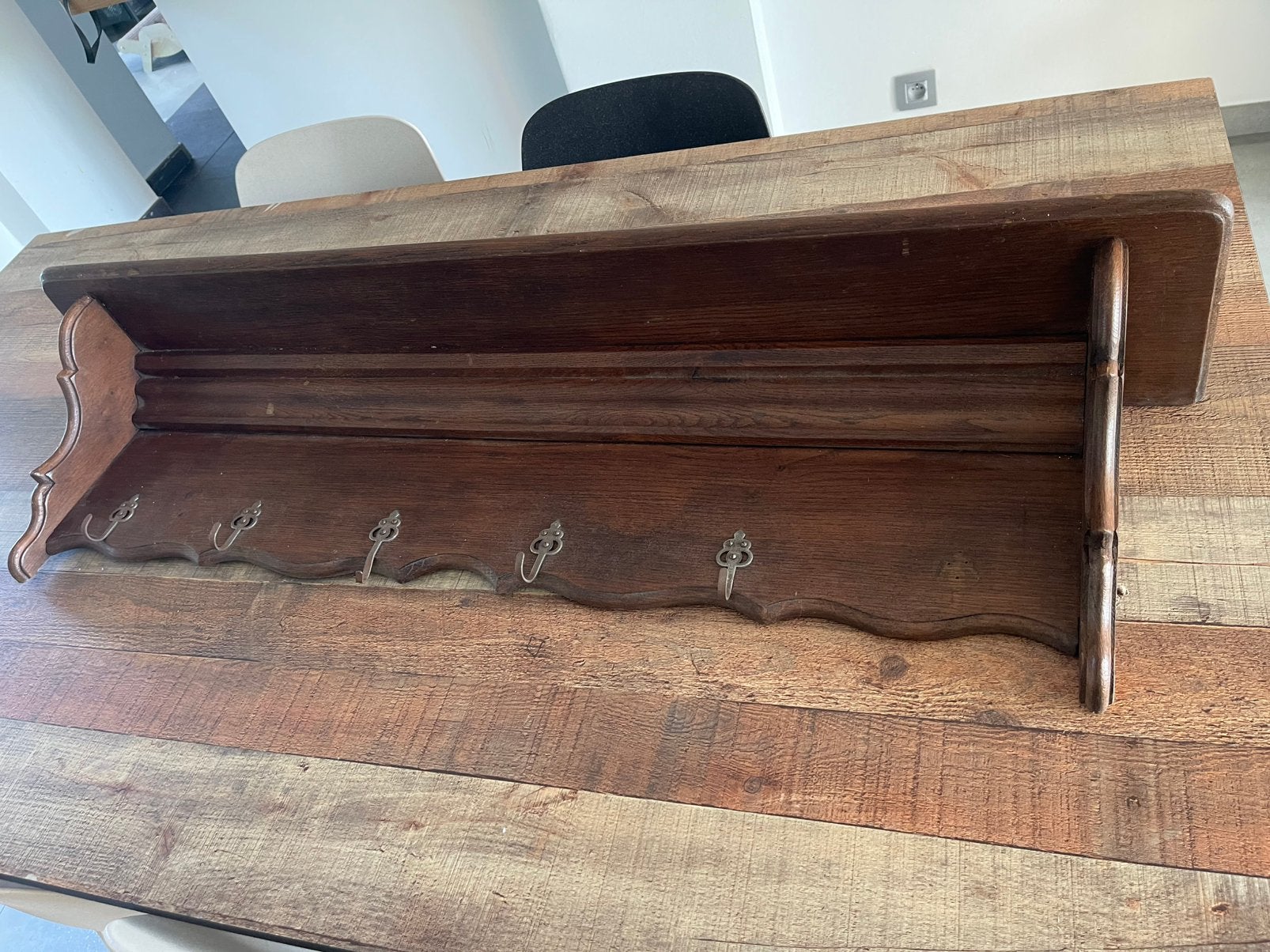 Archelle / porte manteau ancien, Maison & Meubles, Accessoires pour la Maison | Portemanteaux, Enlèvement, Utilisé, Bois, Portemanteau mural