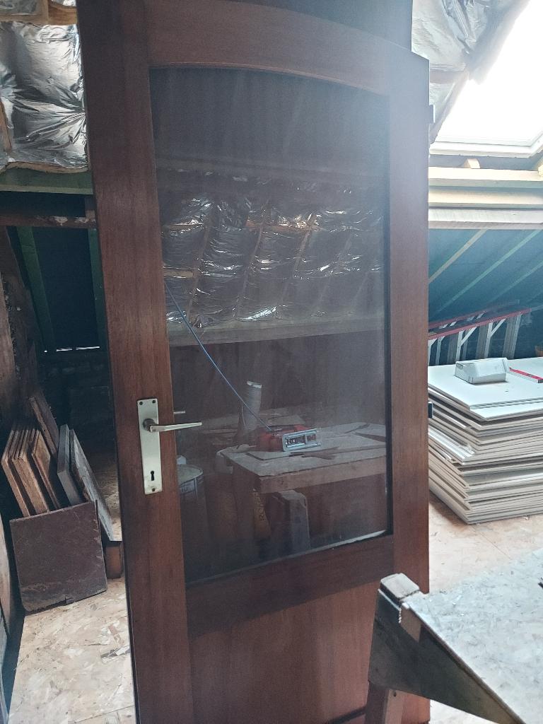 Oude deuren en bogen, Doe-het-zelf en Bouw, Deuren en Vliegenramen, Gebruikt, Binnendeur, Minder dan 200 cm, Glas