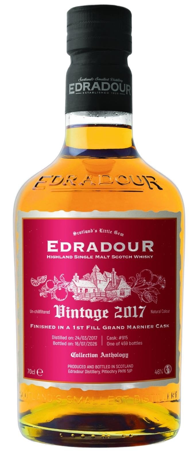 Edradour vintage 2017 9y whisky, Neuf, Autres régions, Enlèvement ou Envoi, Pleine