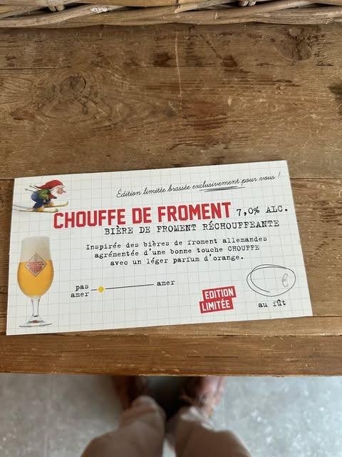 Carton publicitaire Chouffe weizen chouffe de froment, Collections, Enlèvement, Neuf, Panneau, Plaque ou Plaquette publicitaire