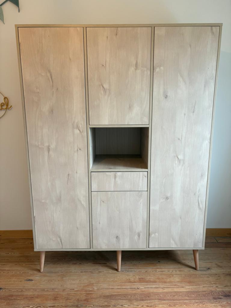 Quax hoge kleerkast en commode, 100 tot 150 cm, Eikenhout, Zo goed als nieuw, Modern