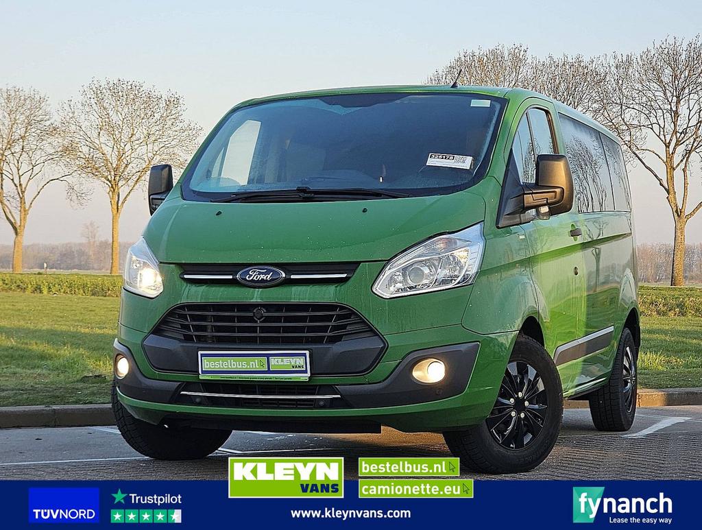 Ford TRANSIT CUSTOM 2.0 L2 Dubbele Cabine!, Auto's, Bestelwagens en Lichte vracht, Bedrijf, Ford, Te koop, Groen
