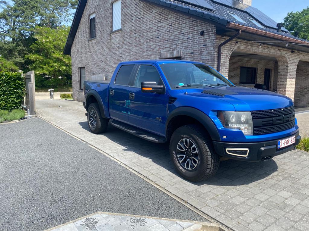 Ford f150 svt raptor, Auto's, Automaat, 401 kW, Blauw, Leder