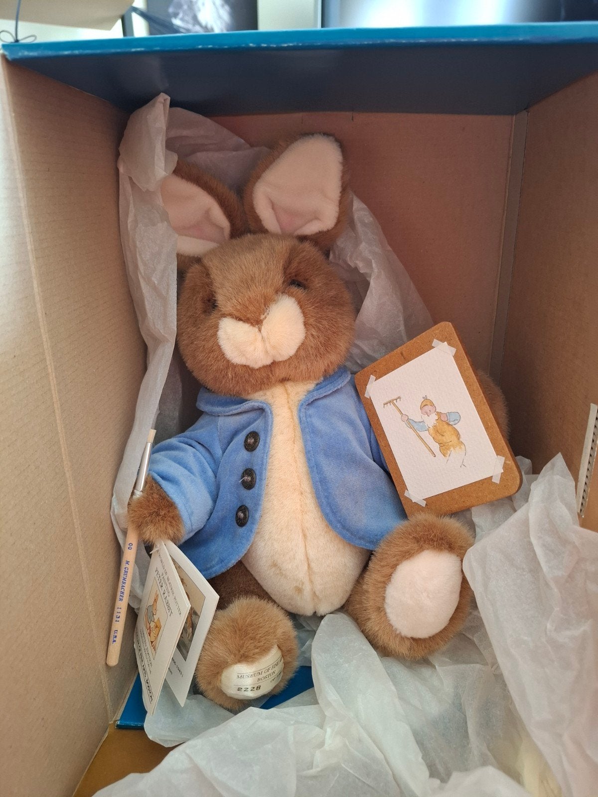 Peluche Pierre Lapin Peintre Eden Toys - Édition Limitée, Enlèvement
