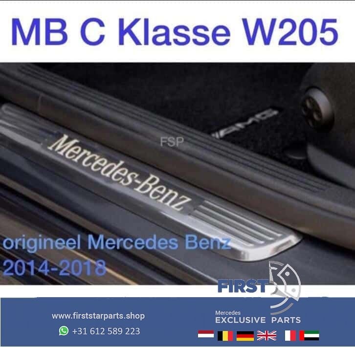 W205 verlichte instaplijsten Mercedes C Klasse 2014-2018 205, Auto-onderdelen, Gebruikt, -, Ophalen of Verzenden, -