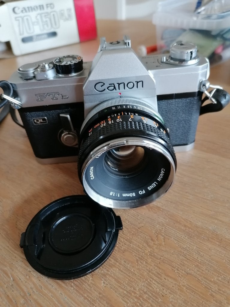 camera Canon FTb QL + extra's, Enlèvement, Comme neuf, Reflex miroir, Canon