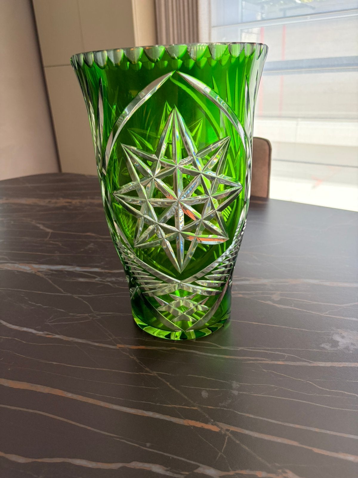 Kristallen vaas 30cm, Boheems kristal, Ophalen