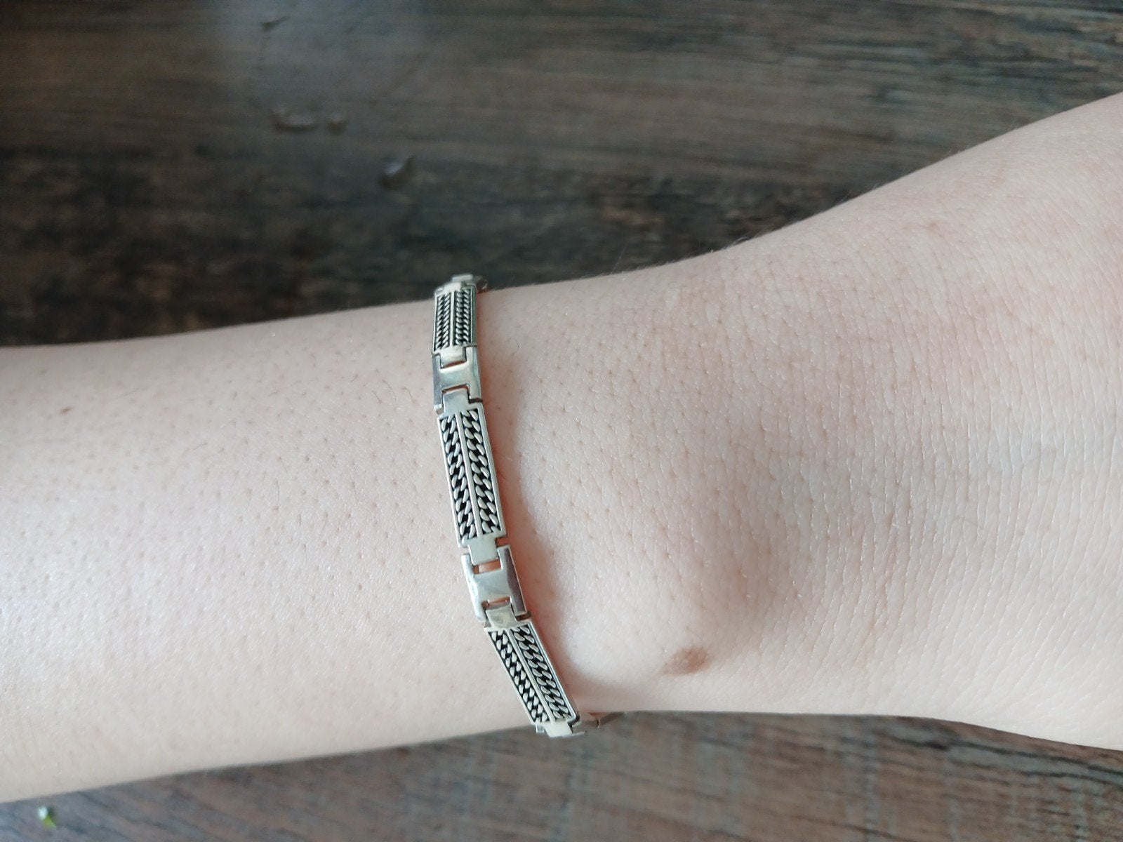 Bracelet homme argent 925 véritable, Enlèvement ou Envoi, Argent, Argent