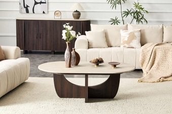 Salontafel, 100 à 150 cm, Japandi en modern, Comme neuf, Enlèvement