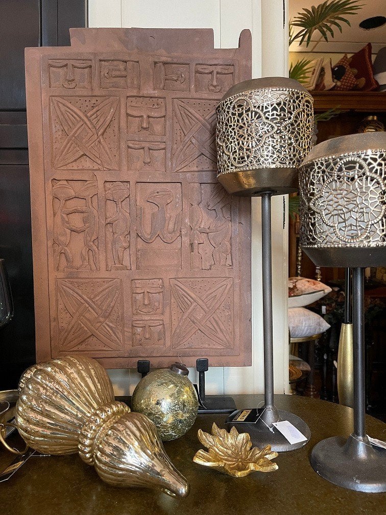 HOUTEN DECO PANEEL DECORATIE op standaard 35x5x61 hoog, Huis en Inrichting, Woonaccessoires | Overige, Hout, Nieuw, Ophalen of Verzenden