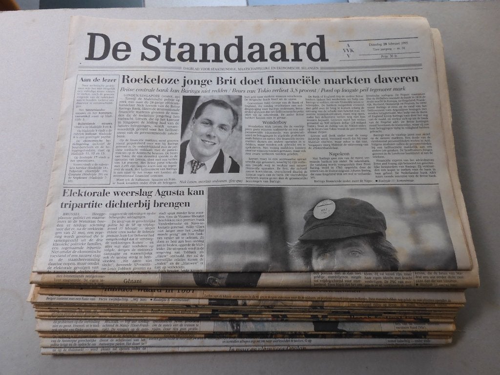 20 Kranten De Standaard - 1995-1999 - Nero - Suske en  Wiske, Verzamelen, Ophalen of Verzenden, 1980 tot heden, Krant