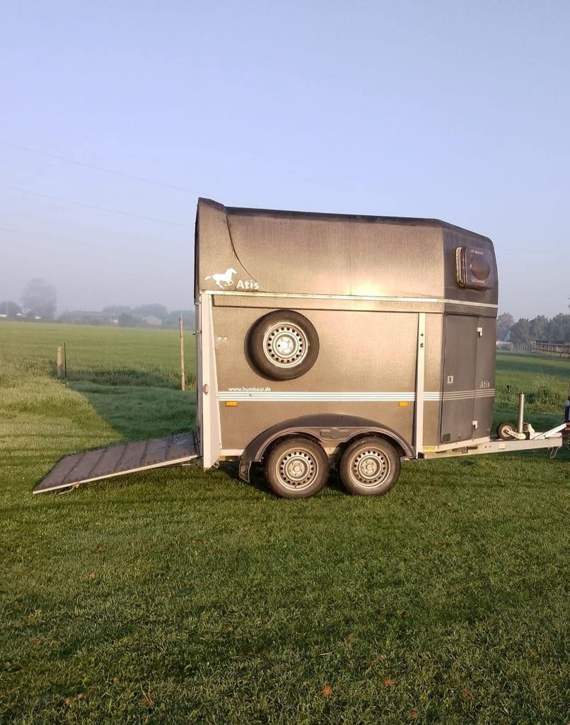 Humbaur paardentrailer, Ophalen, Gebruikt, Polyester, 2-paards trailer