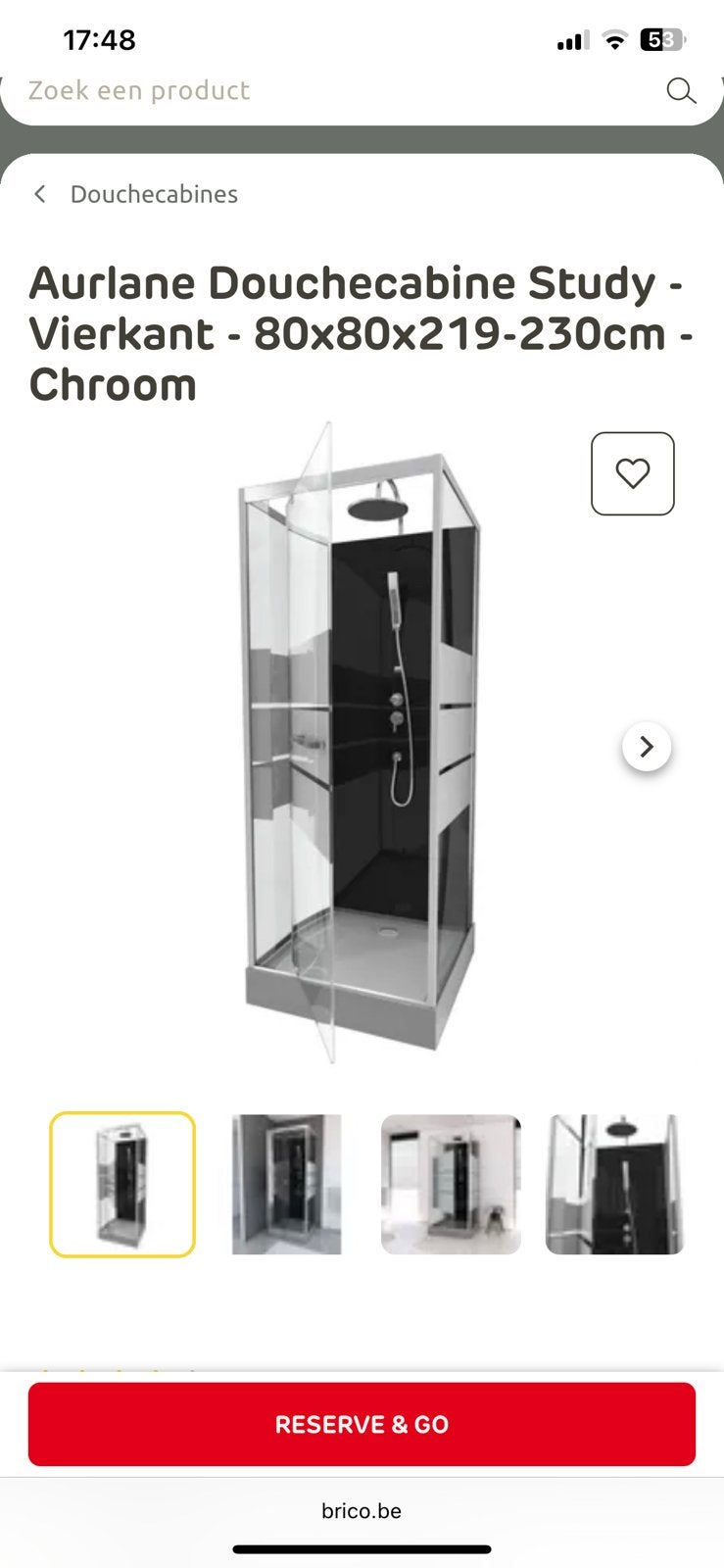 Cabine de douche - 80cm x 80cm, Maison & Meubles, Salle de bain | Salle de bain complète, Comme neuf, Enlèvement