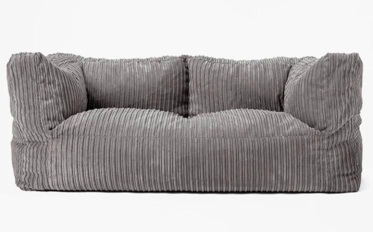 2-zitsbank - Big Bertha Original - grijs, Ophalen, Zo goed als nieuw, Grijs, Zitzak