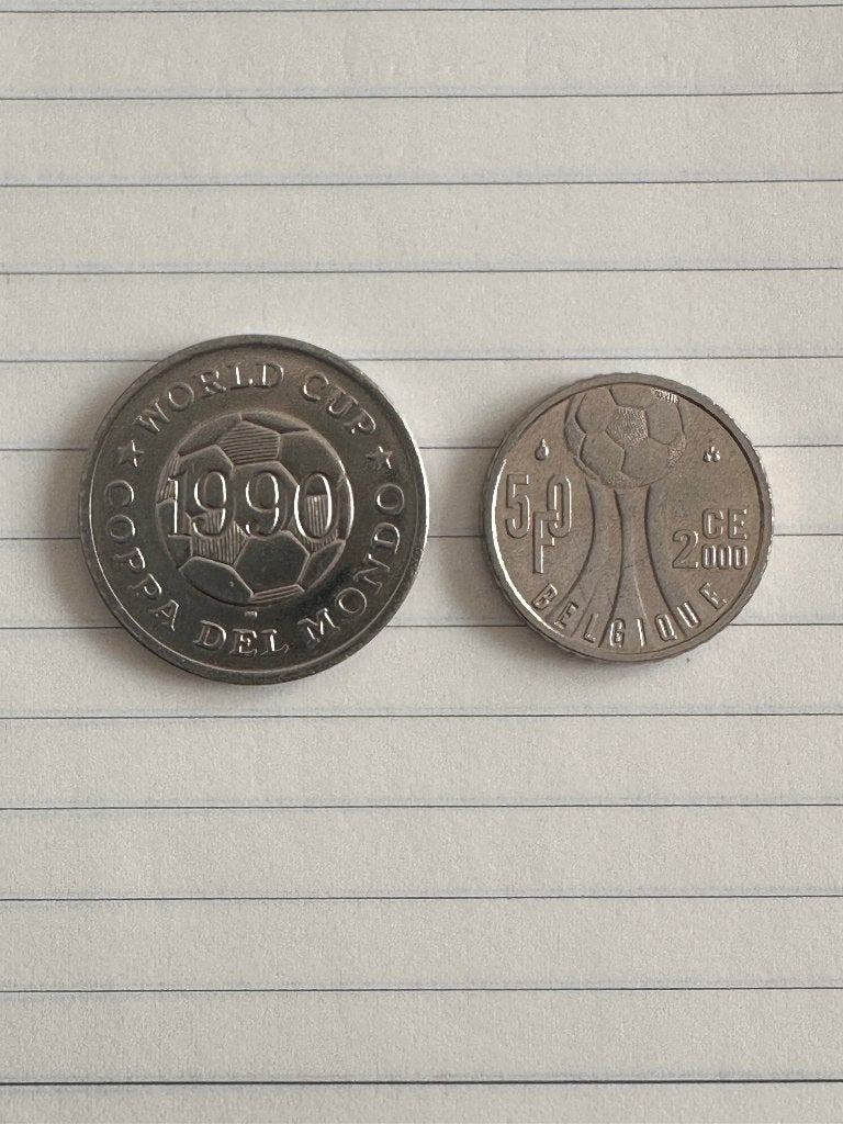 2 stuks voetbalbeker, Ophalen of Verzenden, Munten