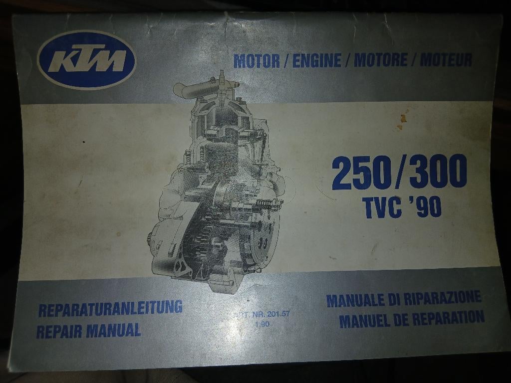 KTM MOTOR REPAIR MANUAL 250/300 TVC '90, Ophalen of Verzenden, Overige merken