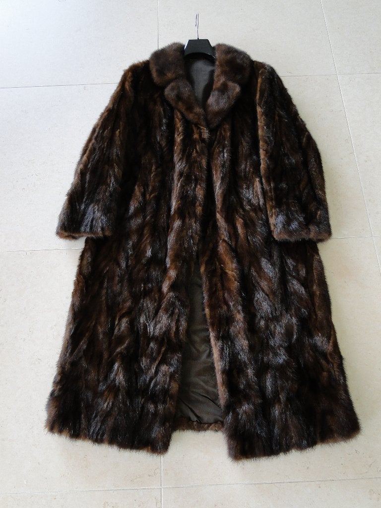 Damesbontmantel, Ophalen, Gedragen, Maat 48/50 (M), Bruin