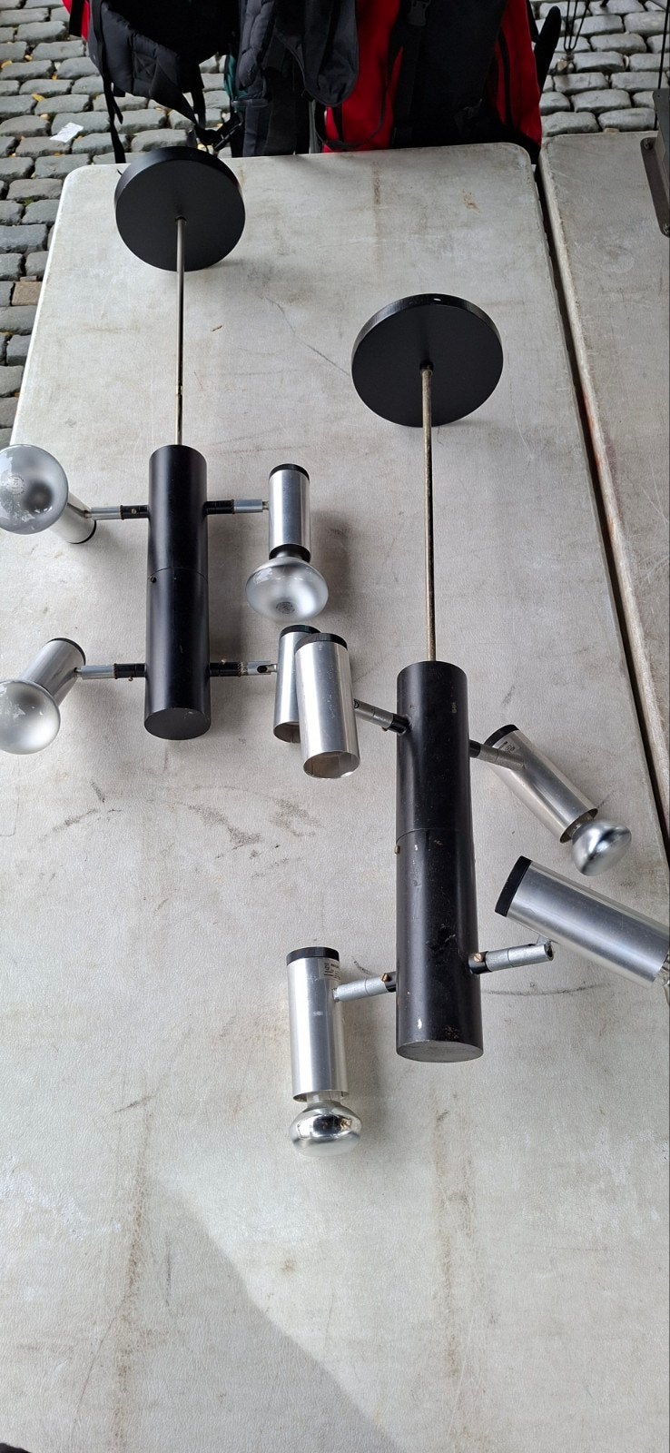 vintage lampe plafonnier philips x 2, Enlèvement, Réglable, Philips