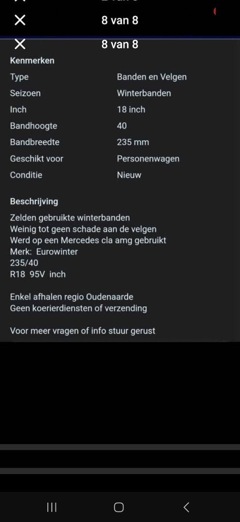 Winterbanden voor mercedes, Ophalen, Winterbanden, Banden en Velgen