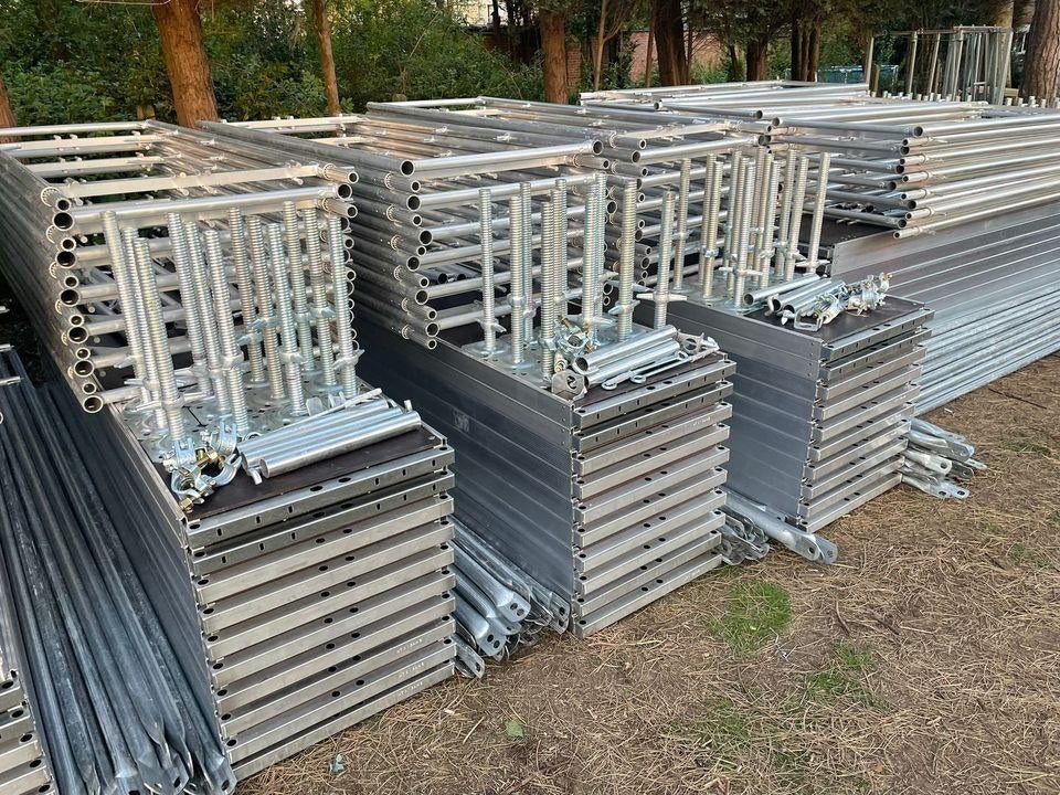 Aluminium Steiger Échafaudage Stelling 100m2, Ophalen of Verzenden, Nieuw, Gevelsteiger, 5 meter of hoger