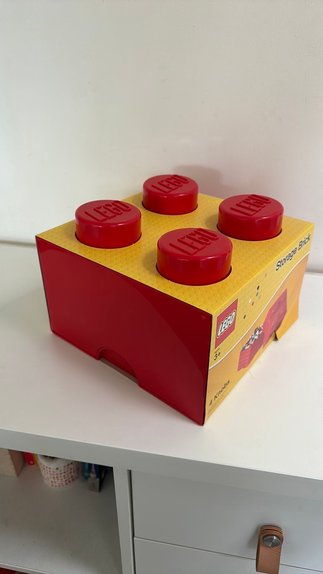 LEGO Storage brick - 4 knobs - rood - NIEUW, Ophalen, Lego, Overige typen, Nieuw