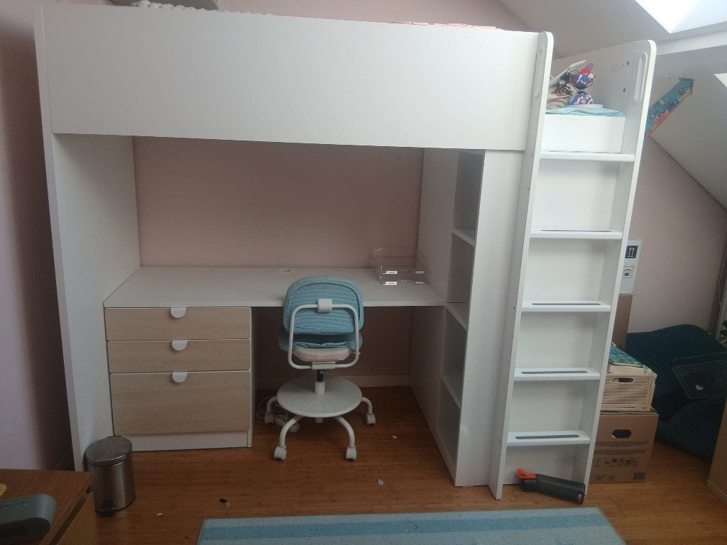 Lit mezzanine Ikea SMÅSTAD, 90 cm, Une personne, 180 à 200 cm, Enlèvement