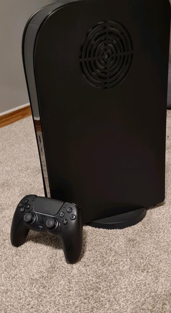 PS5 Digital edition full black 825GB + Controller, Ophalen, Zo goed als nieuw, Playstation 5 Digital
