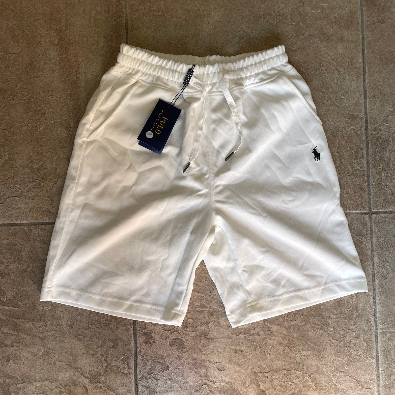 Witte Polo Ralph Lauren Short / Korte Broek - Maat L (Nieuw), Verzenden, Zo goed als nieuw, Maat 52/54 (L), Wit