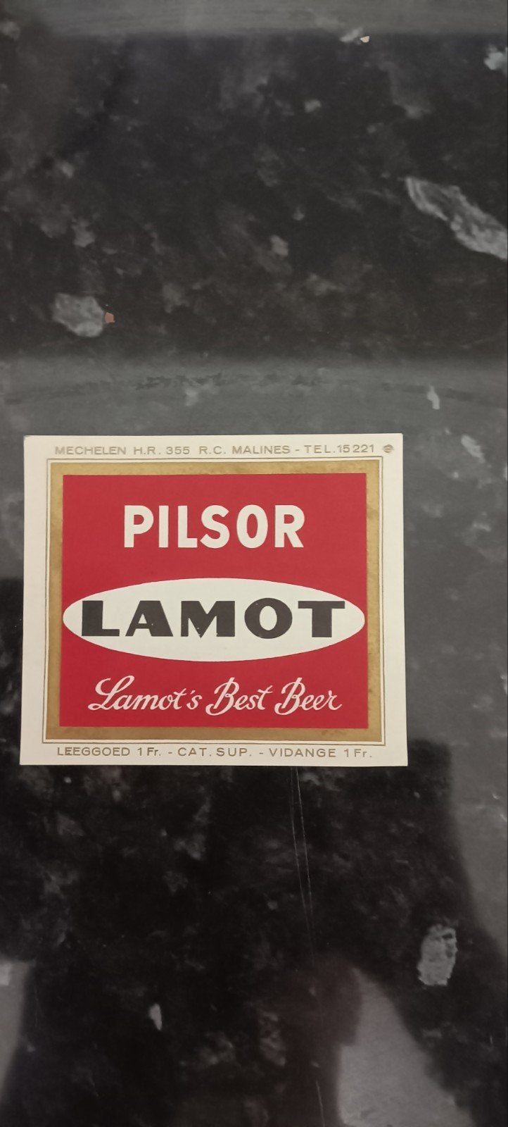 oud bieretiket pilsor br Lamot Mechelen, Collections, Enlèvement ou Envoi