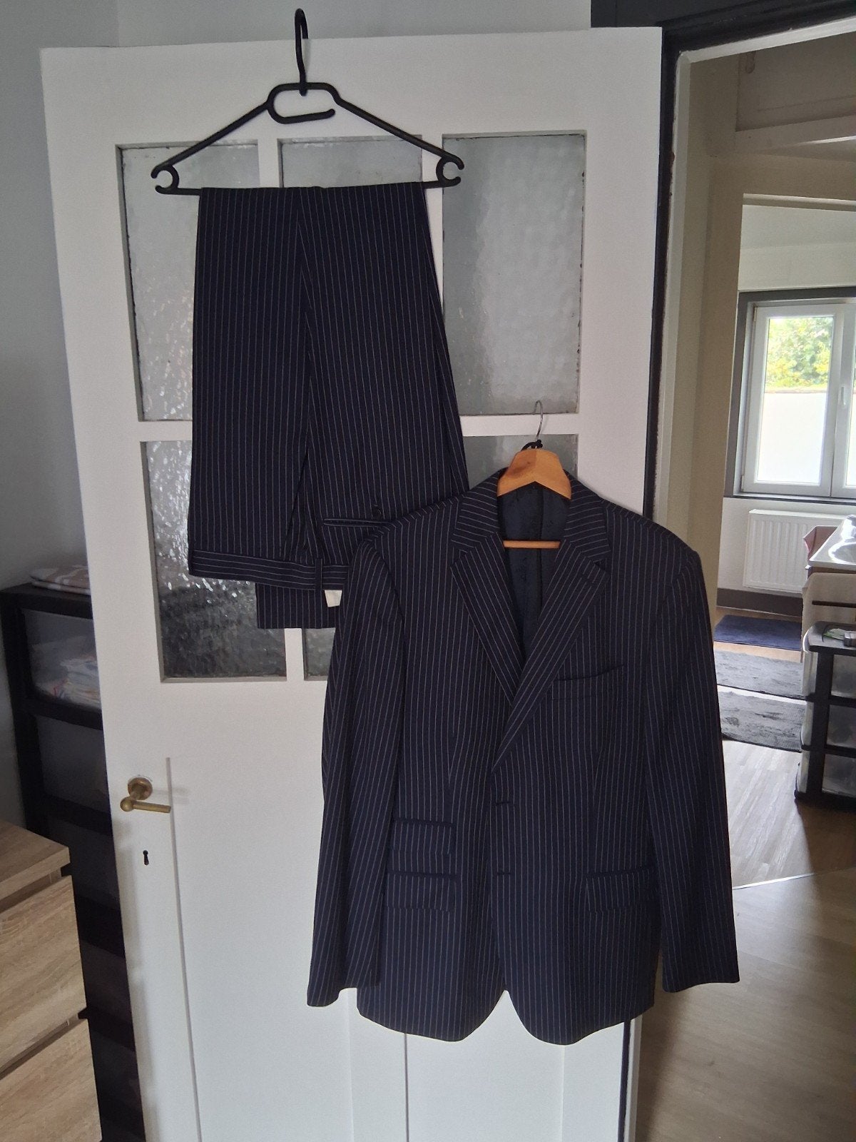 italiaans kostuum boggi, Kleding | Heren, Maat 52/54 (L), Blauw, Nieuw, Ophalen of Verzenden