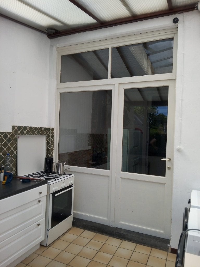 grote dubbele binnen deur, Ophalen, Vouwdeur, Glas