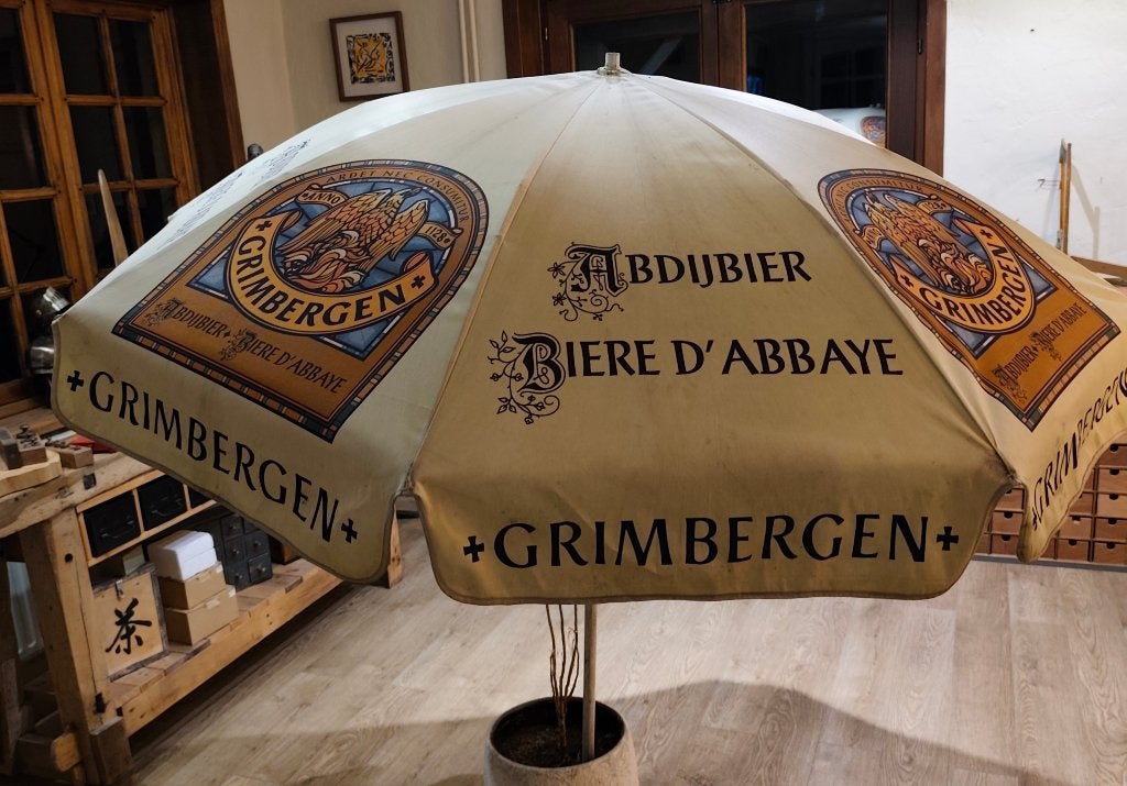 Brasserie vintage parasol Grimbergen, Enlèvement, Utilisé, Autres types, Autres marques