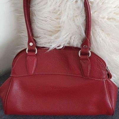 Rode leren handtas Mazarin, Ophalen, Gebruikt, Rood, Handtas