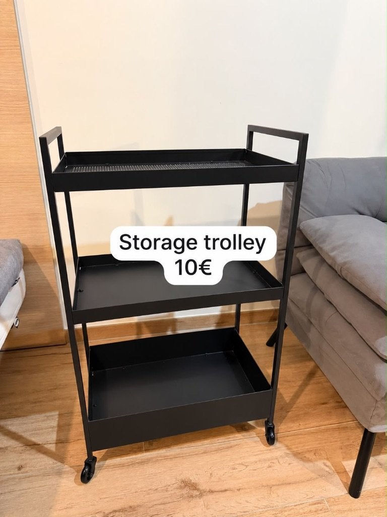 3-tier storage trolley, Comme neuf, Enlèvement, Démontable, Métal