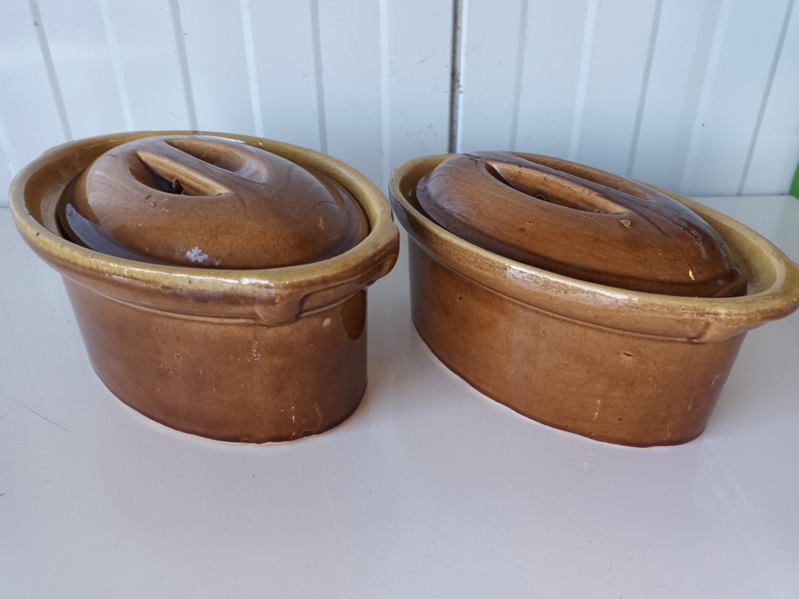 Vintage Franse terrines / ovenschalen – Digoin Sarreguemines, Ophalen of Verzenden