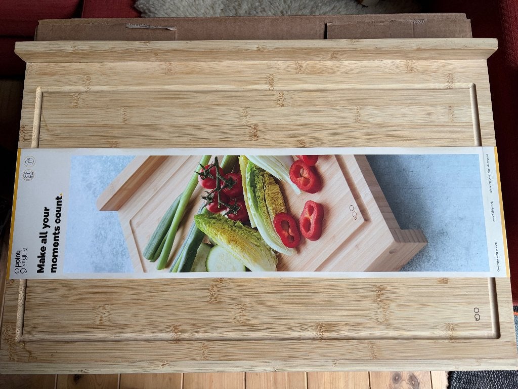 Planche à découper de comptoir en bambou XL 60x40x4cm, Enlèvement, Neuf, Beige, Moins de 100 cm