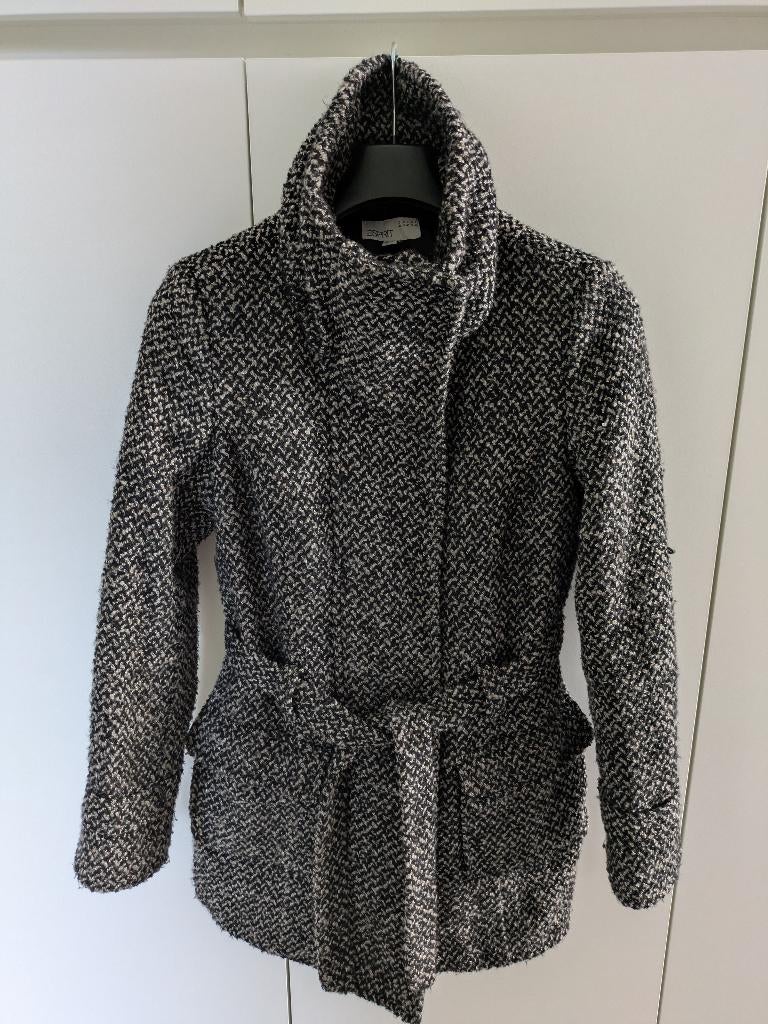 Grijze jas Esprit, Kleding | Dames, Maat 42/44 (L), Ophalen of Verzenden, Grijs, Gedragen