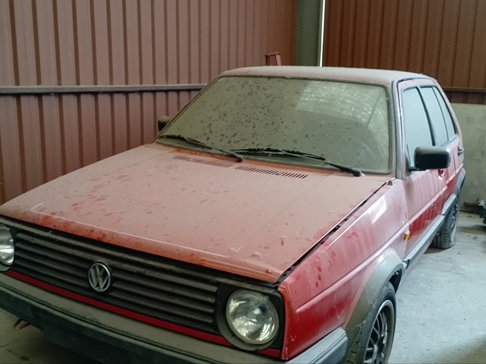 vw golf 2 16d lot de 2 et pièces, Rouge, Boîte manuelle, Diesel, Tissu