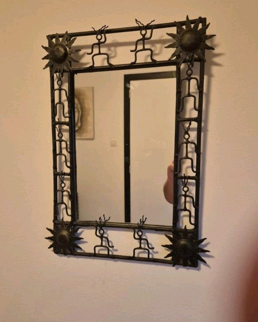 magnifique miroir solaire ancien des années 1970, Enlèvement ou Envoi