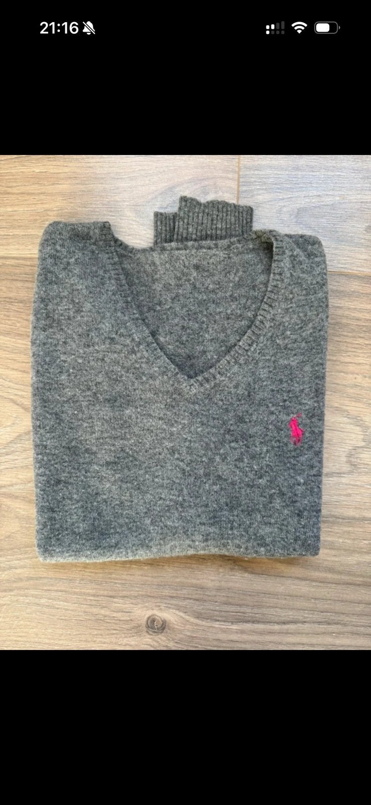 Pull col V gris Ralph Lauren taille M, Enlèvement ou Envoi, Comme neuf, Taille 38/40 (M), Gris
