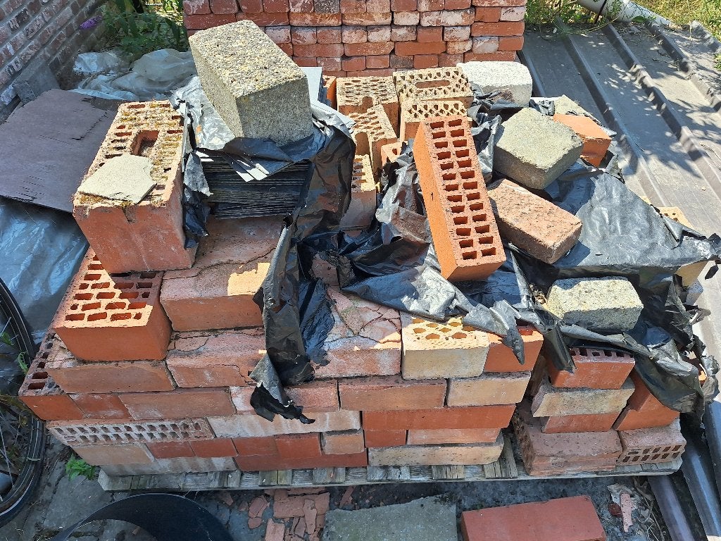 Snelbouwstenen en tegels, Tuin en Terras, Ophalen, Gebruikt, Overige typen, 5 tot 10 m²