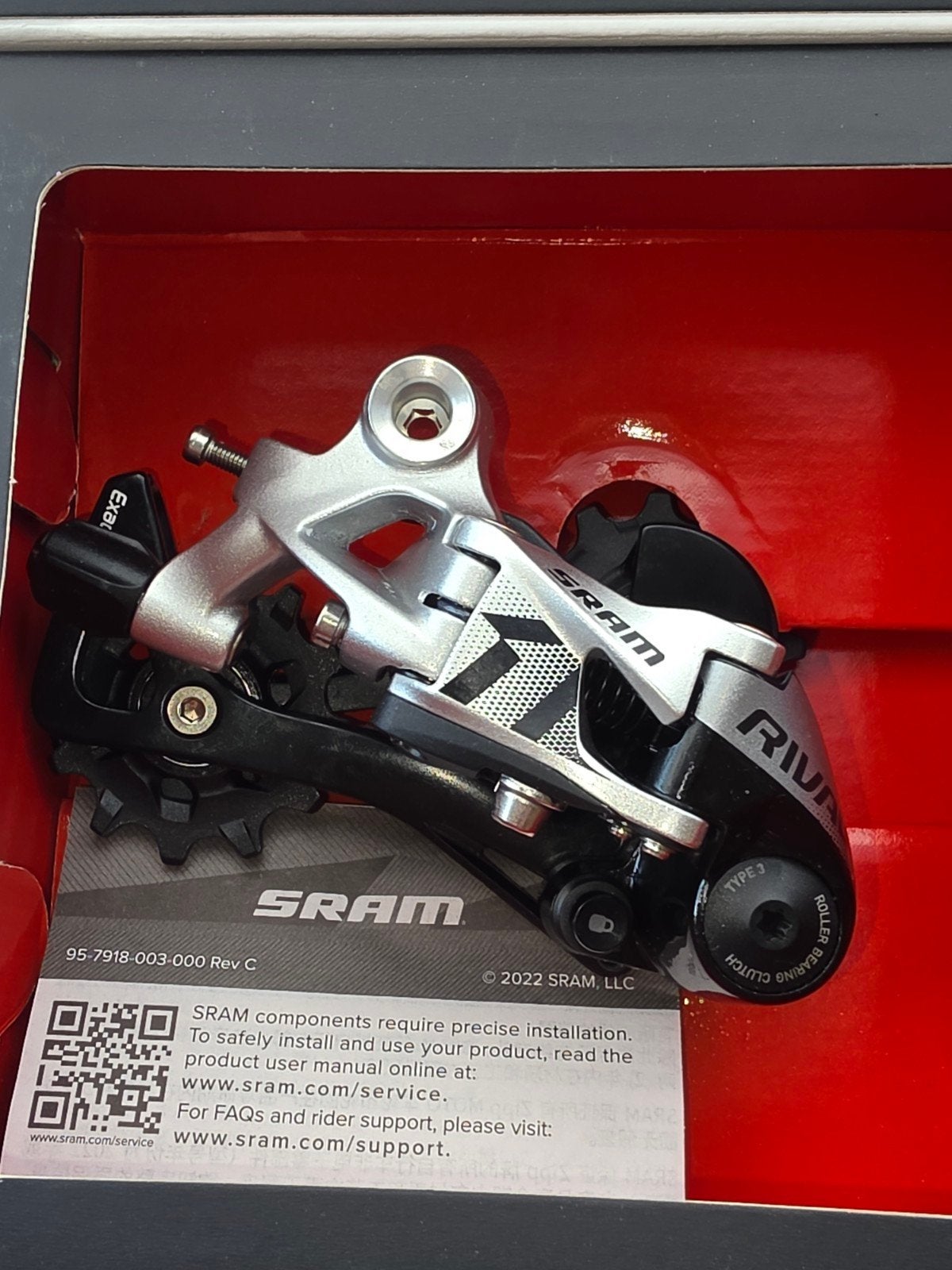 Dérailleur arrière Sram rival 1 11v chappe longue neuf, Enlèvement