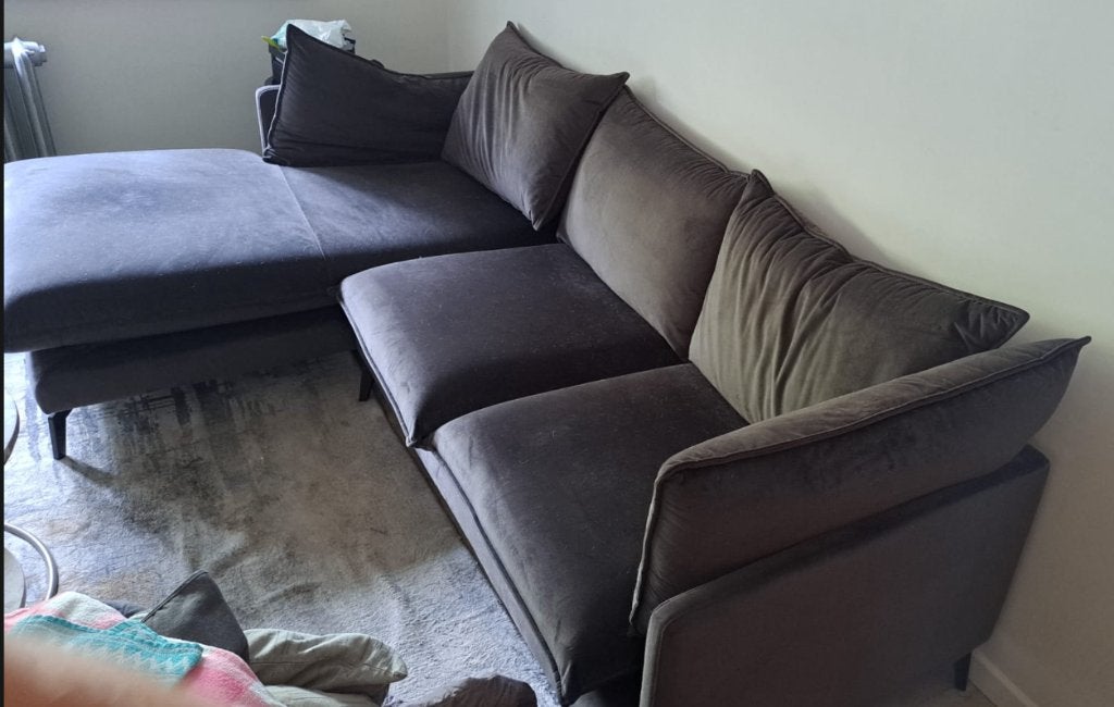 Recente salon met lounge (juli 2023), Huis en Inrichting, Ophalen, Zo goed als nieuw, Stof, Modern