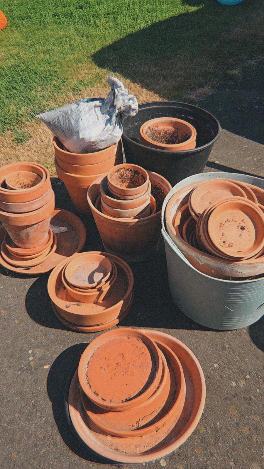 Assortiment bloempotten retro terracotta, Tuin en Terras, Bloempotten, Ophalen, Terracotta