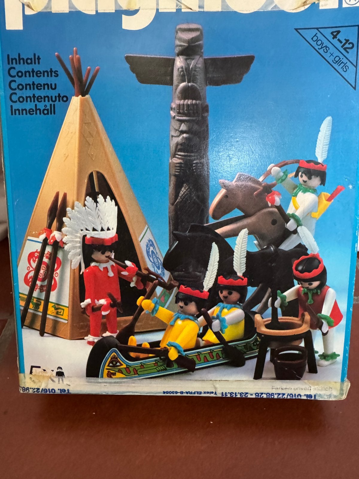 Playmobil 3396 Indianen met Tipi (Jaren '70) – Met Doos, Utilisé, Kit complet, Enlèvement, Country