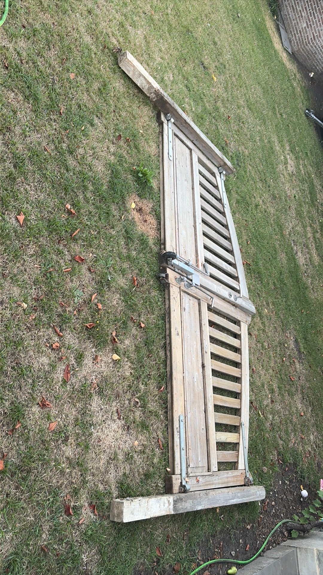 Voordeur in hout, Ophalen, 120 cm of meer, Minder dan 200 cm, Vouwdeur