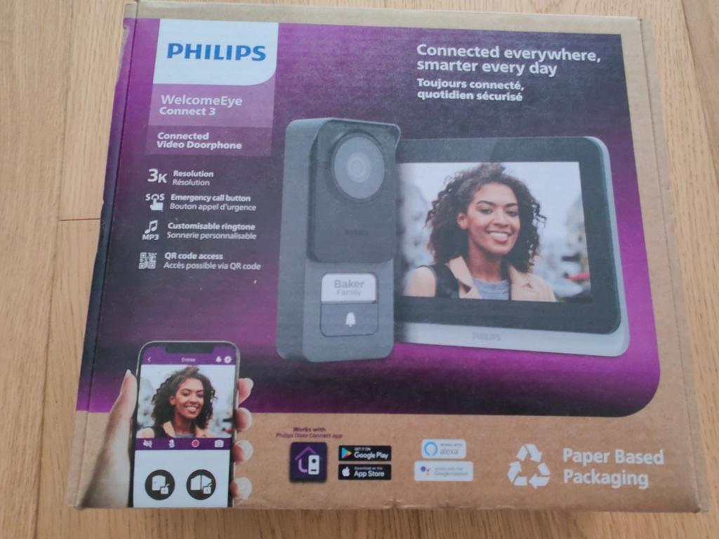 Philips WelcomeEye Connect 3 - Sonnette vidéo intelligente +, Maison & Meubles, Sonnettes, Enlèvement